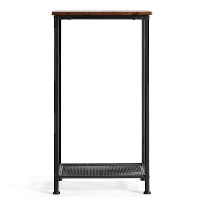 2-Tier Industrial Side End Accent Telephone Table - 15.5" x 12" x 28.5"(L x W x H)