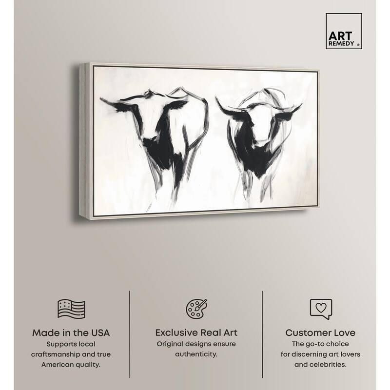 Bovine I Canvas by Art Remedy