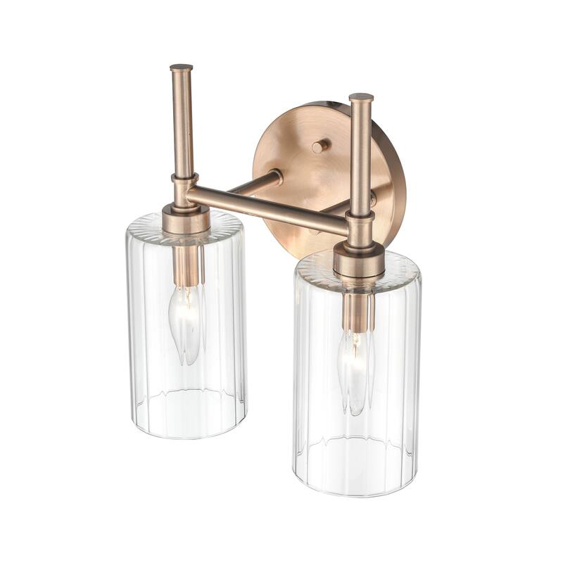 Millennium Lighting Chastine Bathroom Vanity Light Fixture with Clear Beveled Glass Shades