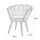 preview thumbnail 4 of 2, Maypex Velvet Upholstered Accent Chair with Metal Legs - W26.4" x D26.4" x H29.5"