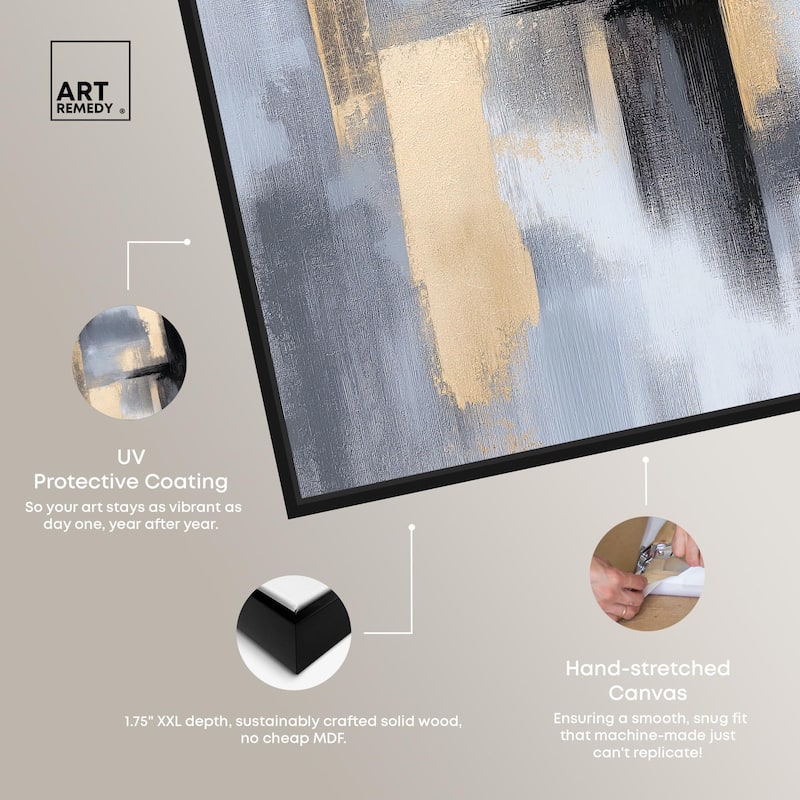 Onyx and Aureolin I Canvas by Art Remedy