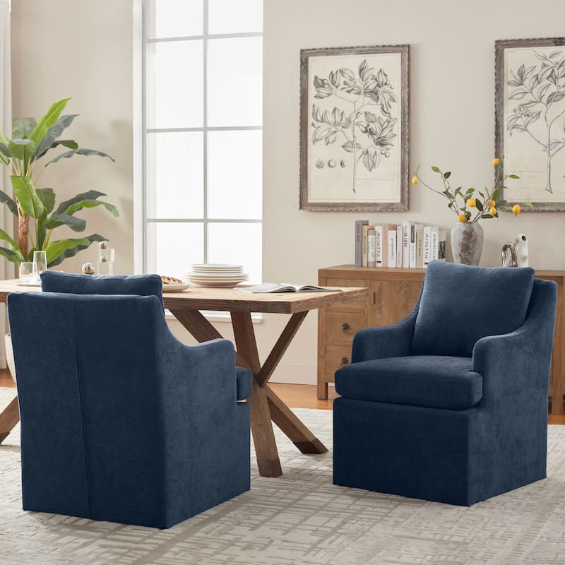 Upholstered Dining Chairs, Modern Kitchen Chairs Dinner Chairs with 4 Casters