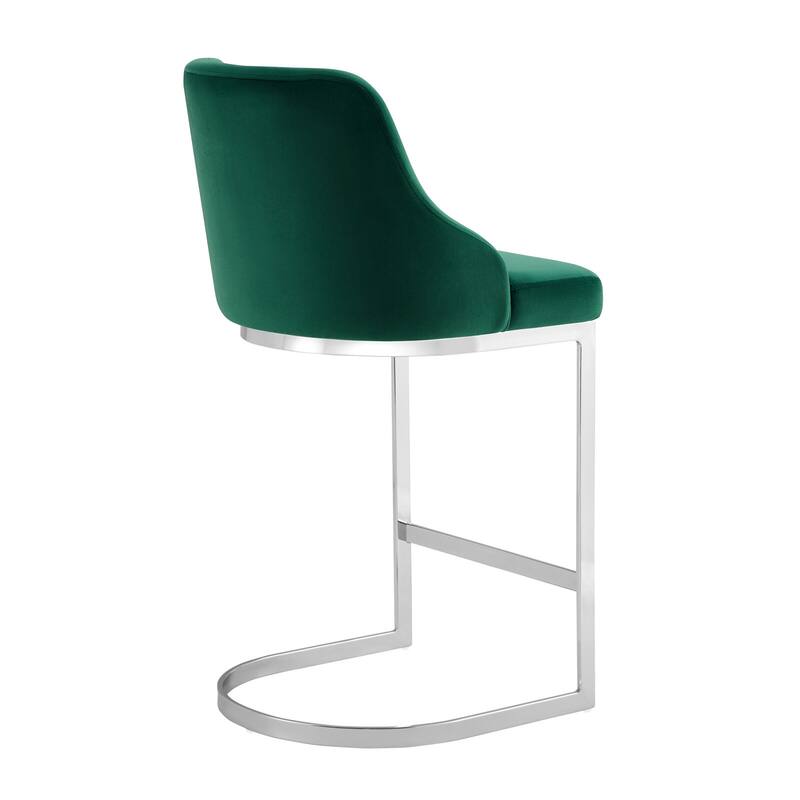 25.8'' Velvet/Leather Counter Height Bar Stools, Set of 2/3 - 36.6"H x 18.9"W x 20.5"D