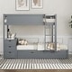 preview thumbnail 4 of 18, Full-over-Full Bunk Bed with Twin size Trundle,Storage and Desk,Space-Efficient Multifunctional Loft Bunk Bed with Storage