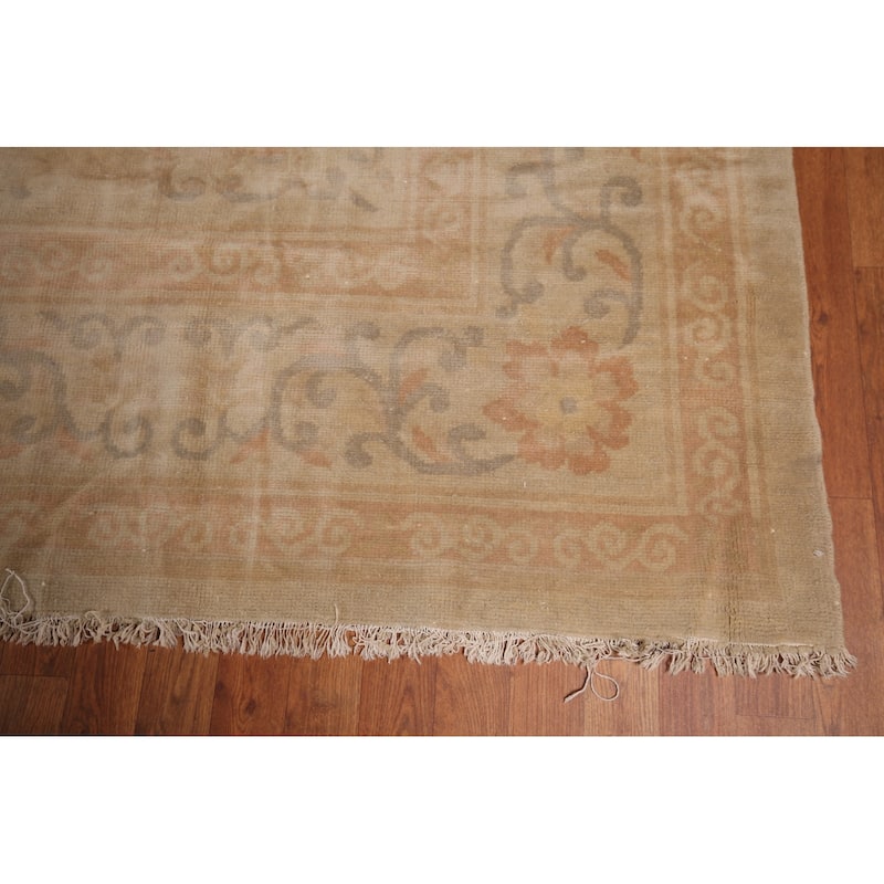 Palace Size Oushak Turkish Antique Area Rug Handmade Wool Carpet - 11'10"x 21'7"