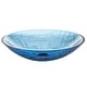 preview thumbnail 1 of 4, Eden Bath Blue Crystal Oval Glass Vessel Sink