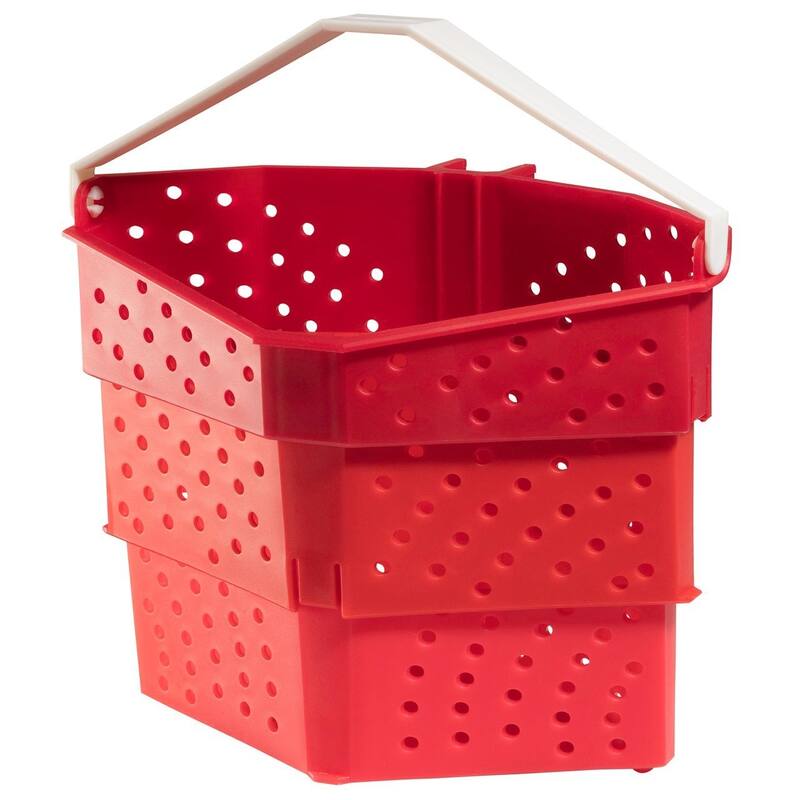 Hutzler 1-quart Collapsible Cooker / Steamer Basket - Red
