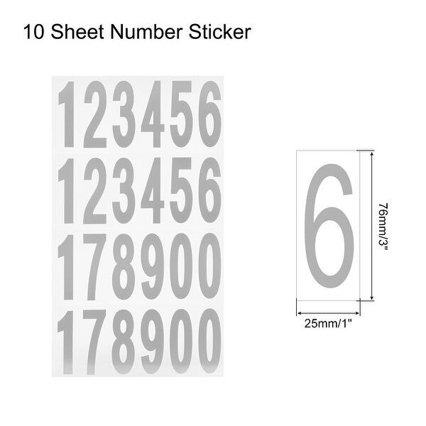 Mailbox Numbers Sticker Label Self Adhesive Silver 76x25mm, Pack of 10 Bed Bath & Beyond