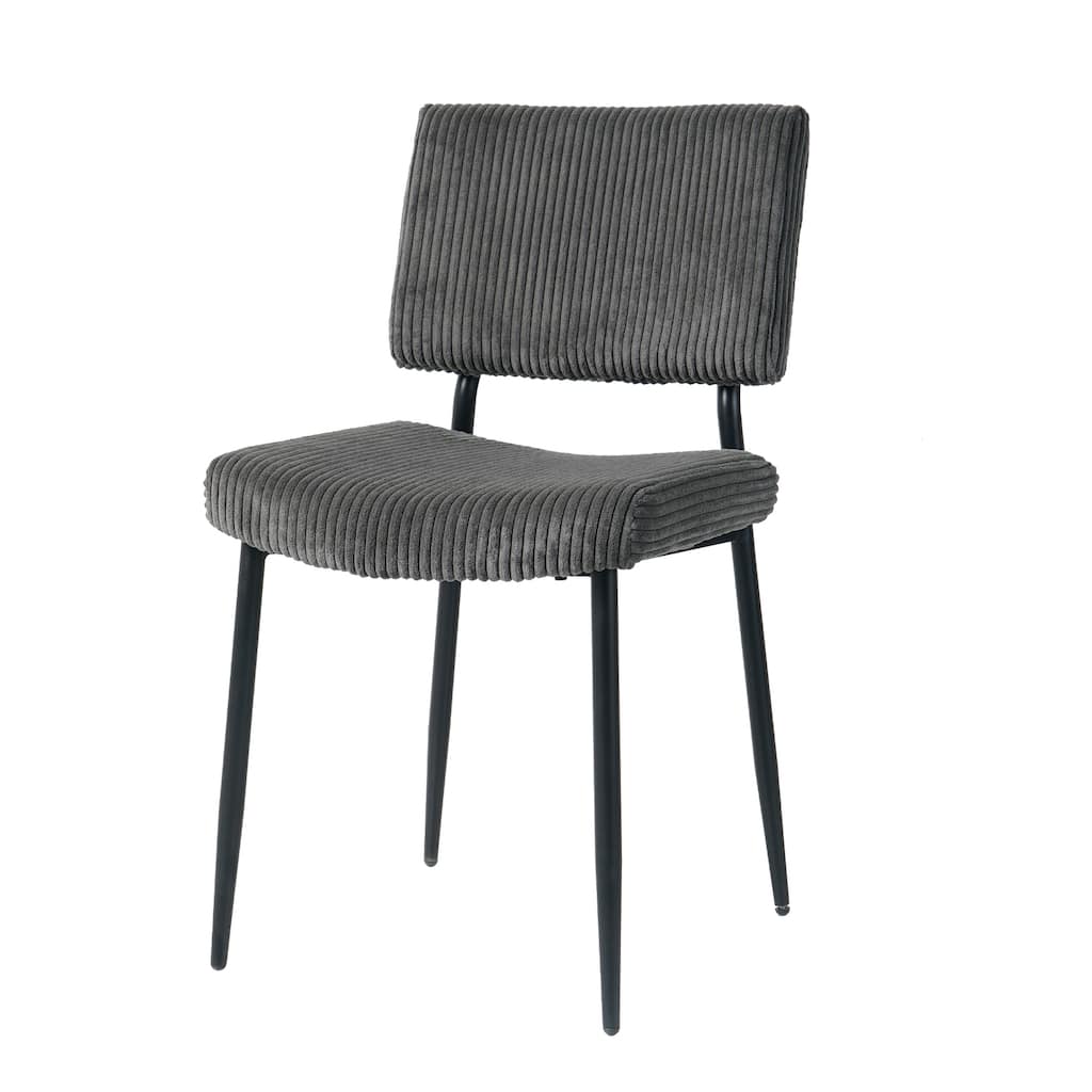 Fabric Seat Metal Frame Dining Chairs(set of 2)