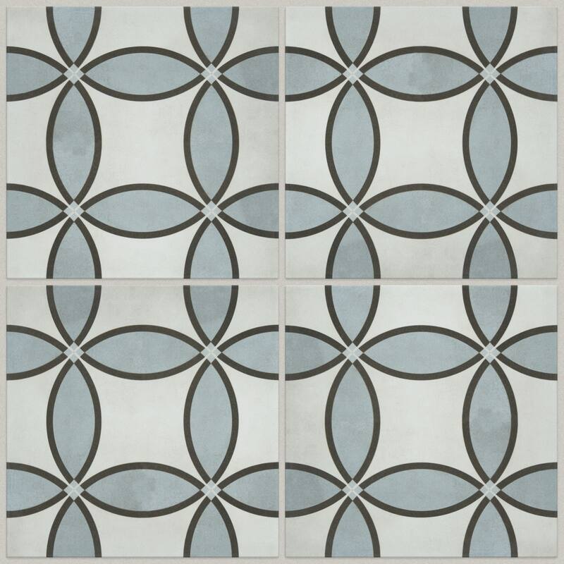 Shaw Revival Isabella - 8" Square Floor and Wall Tile - Matte Visual - - Agate