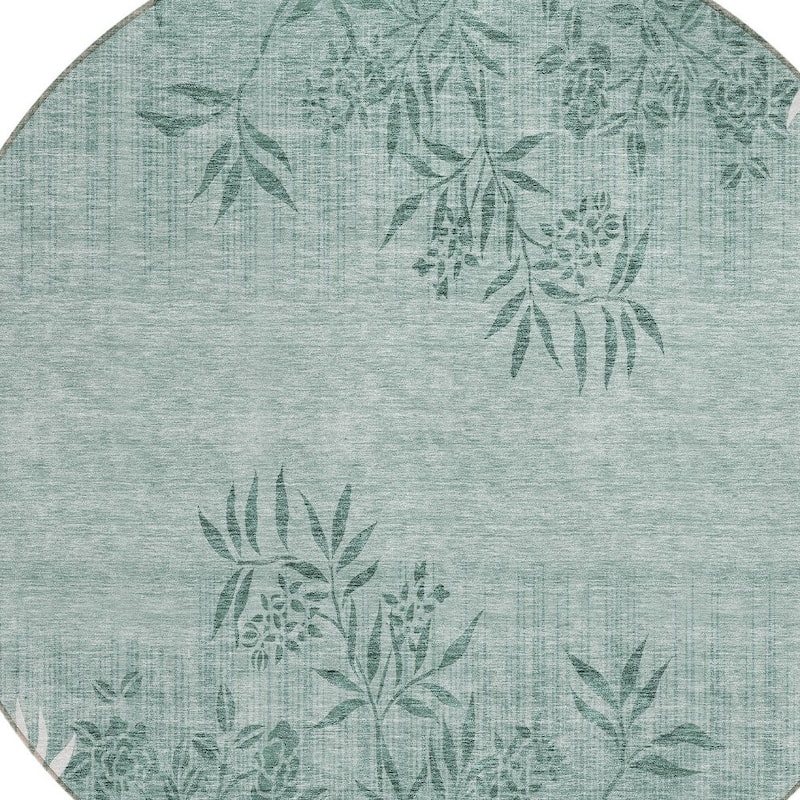 HomeRoots Floral Transitional Rectangle Outdoor Rug