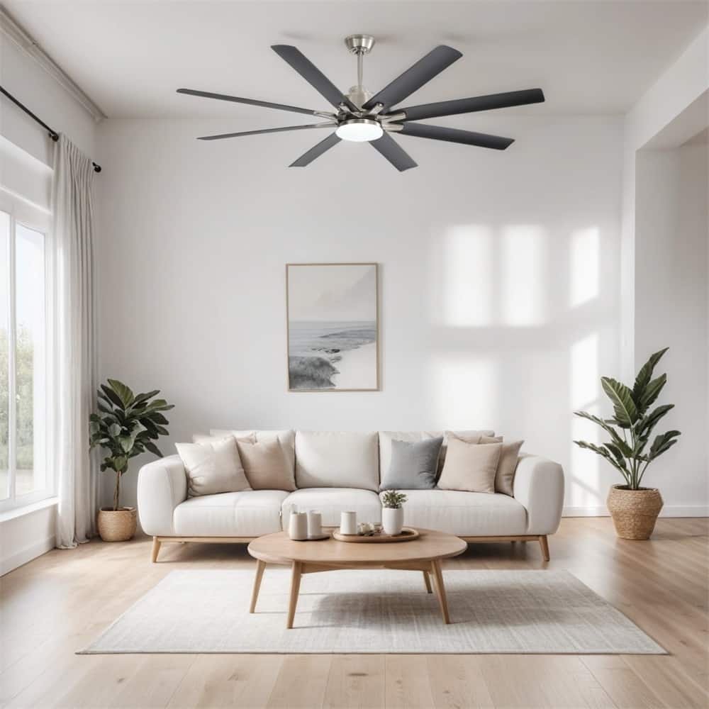 66" Dimmable Led Ceiling Fan with Remote Control,Reversible DC Motor