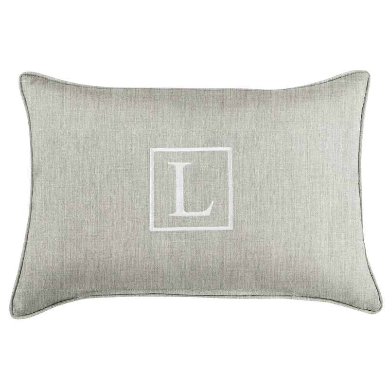 Sunbrella Canvas Monogram Indoor/Outdoor 13x20 Corded Pillow (Single)