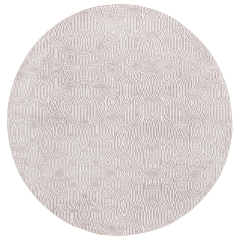 SAFAVIEH Bayside Dijanka Machine Washable Rug - 6'7" Round - Ivory/Light Brown