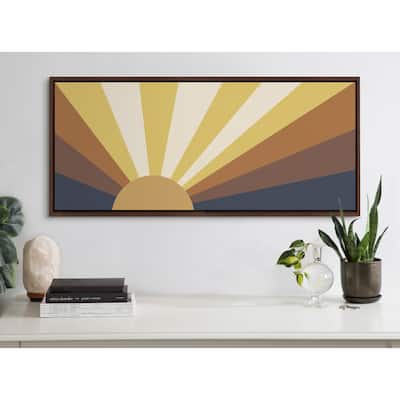 Kate and Laurel Sylvie Retro Frame Canvas by The Creative Bunch Studio