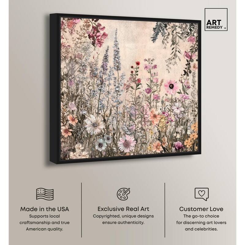 Chiffon Cosmos Canvas by Art Remedy