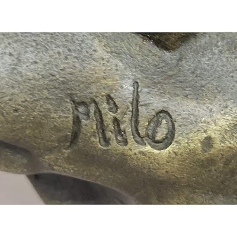 Bronze Country Maiden Statue – Charming Woman With Basket Sculpture For Rustic Decor