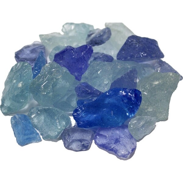 AZ Patio Heaters RGLASS-2-BB Recycled Fire Pit Fire Glass in Bahama Blend, 20lbs - bahama blend