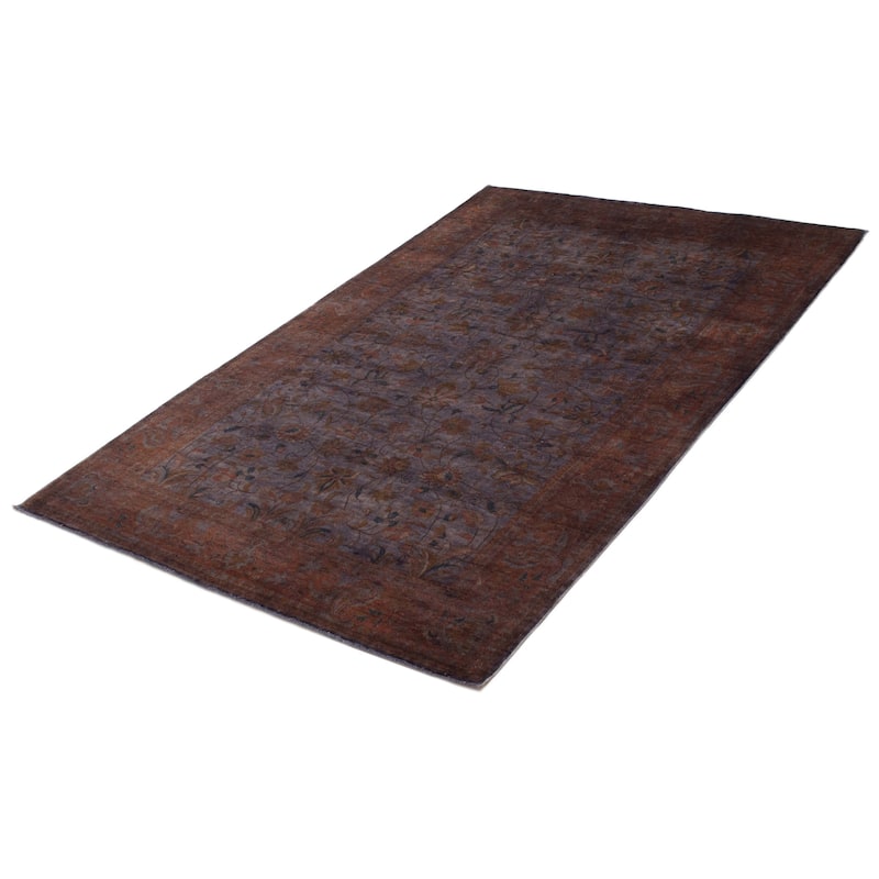 ECARPETGALLERY Hand-knotted Color Transition Grey Wool Rug - 6'4 x 9'4