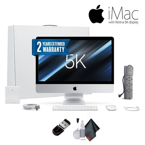 Apple 27 Inch Imac Retina 5k Display 8gb Ram Bundle With Warranty Overstock Office Bundle