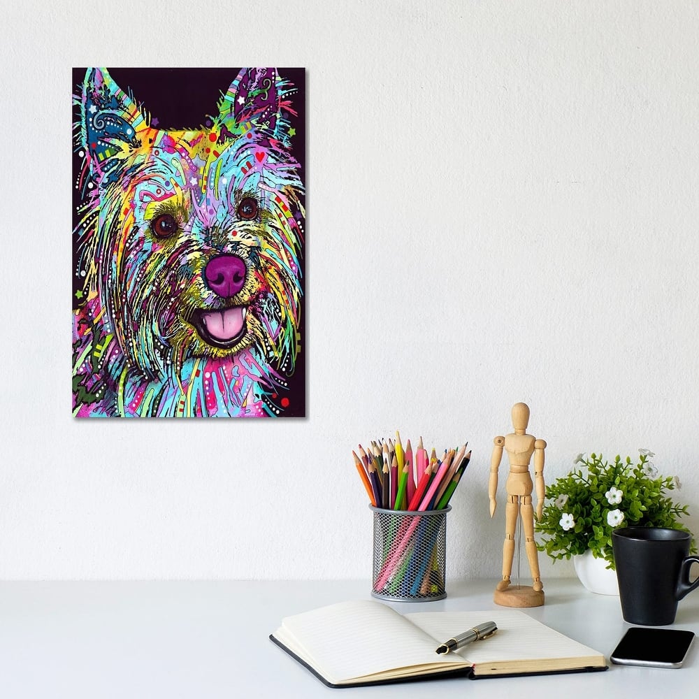 iCanvas "Yorkie" by Dean Russo Canvas Print