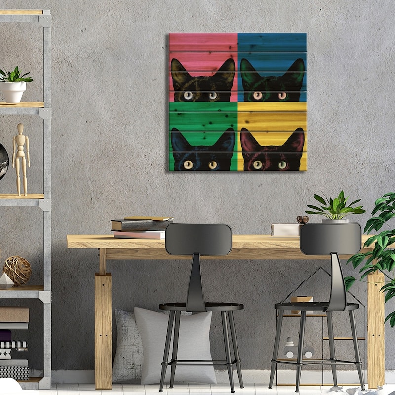 Curiosity Pop Print On Wood by Jon Bertelli - Multi-Color