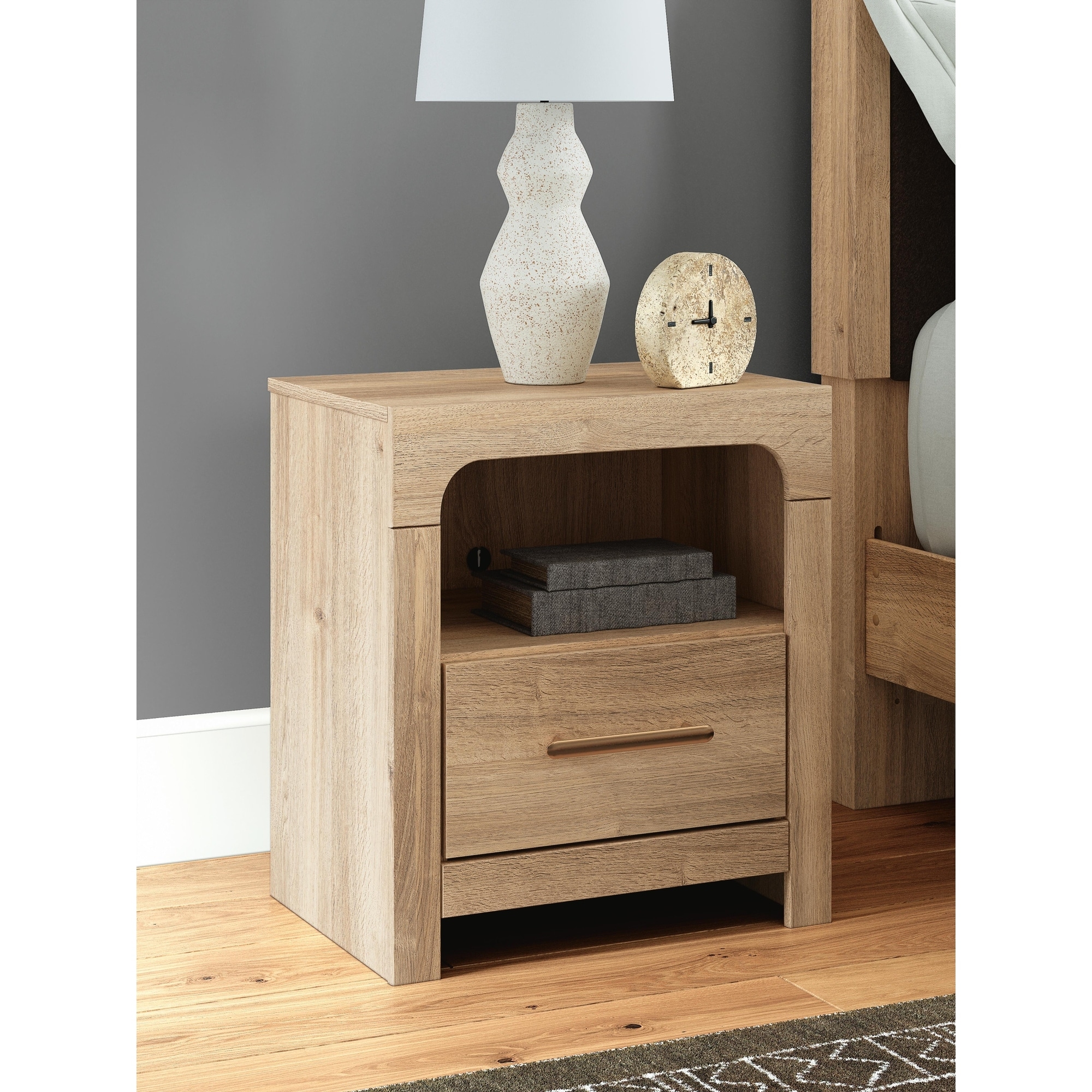 Signature Design by Ashley Prandefort Light Brown Nightstand