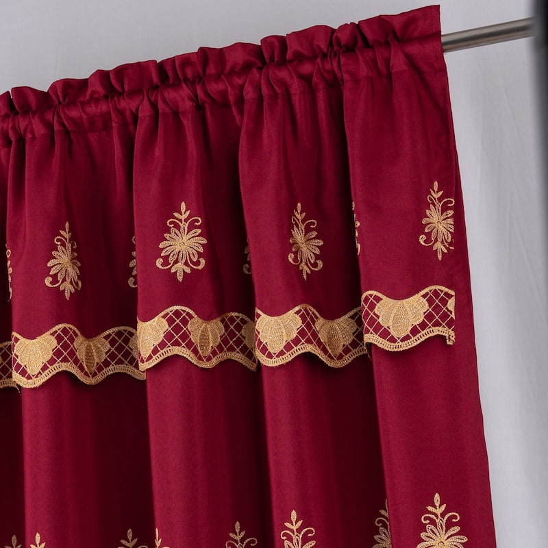 Donna Macrame Embrodiered Window Curtain 84" or 90"
