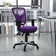 preview thumbnail 154 of 164, Nicholas Mid-Back Blue Mesh Multifunction Executive Swivel Ergonomic Office Chair with Adjustable Arms Purple