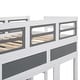 preview thumbnail 13 of 14, Twin Over Twin Bus-Shaped Upper And Lower Children'S Wear With Wheels And Storage Headboards