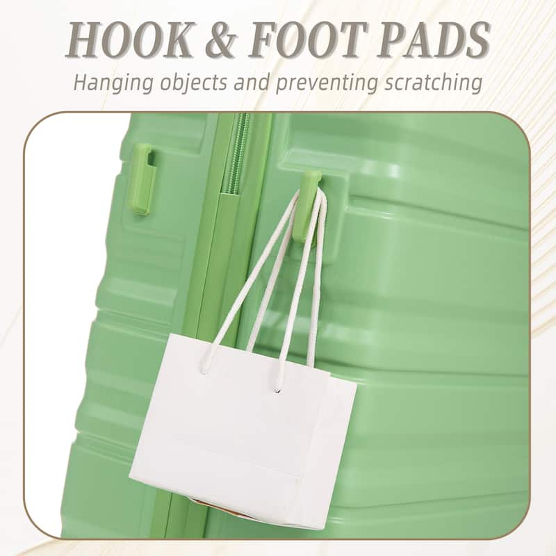 3PCS ABS Carry on Suitcase with Combination Lock