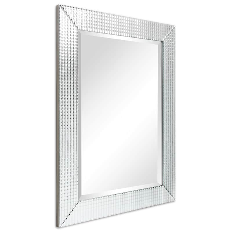 Bling Beveled Glass Rectangle Wall Mirror,Bathroom Mirror - 30 in. x 1.24 in. x 40 in.