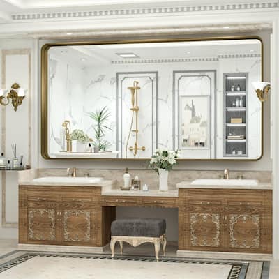 TokeShimi Modern Metal Frame Bathroom Vanity Wall Mirror