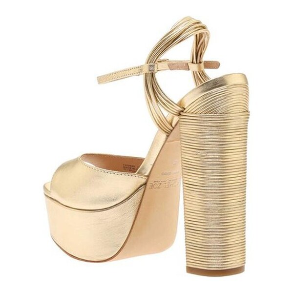rachel zoe gold platform shoes
