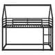 preview thumbnail 8 of 24, Twin House Bunk Bed with Built-in Ladder, Slide & Guardrails, Black