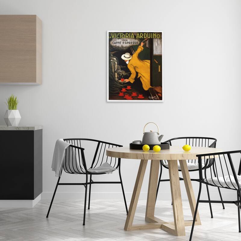 Stupell Vintage Espresso Advertisement Framed Giclee Art Design By Marcus Jules