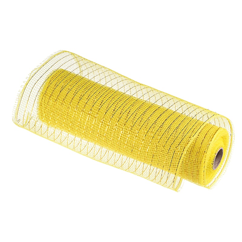1 Roll PP Burlap Mesh 10" x 10 Yard Tinsel Foil Stripe Wrapping Ribbon
