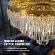 preview thumbnail 4 of 14, 24 in. Modern 5-Tier Gold Crystal Chandelier with 11 Lights, Round Contemporary Ceiling Light for Dining Room and Living Room
