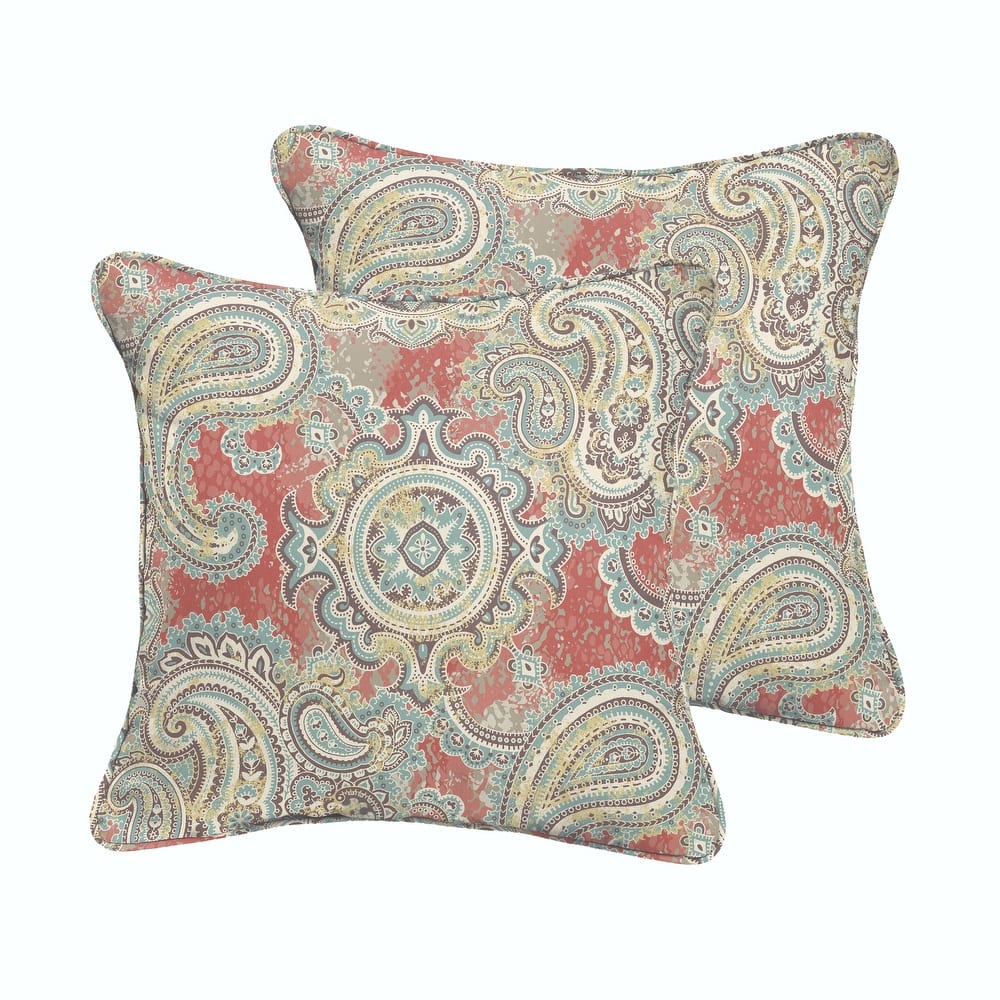 Sorra Home Outdoor Corded Pillow Set of 2