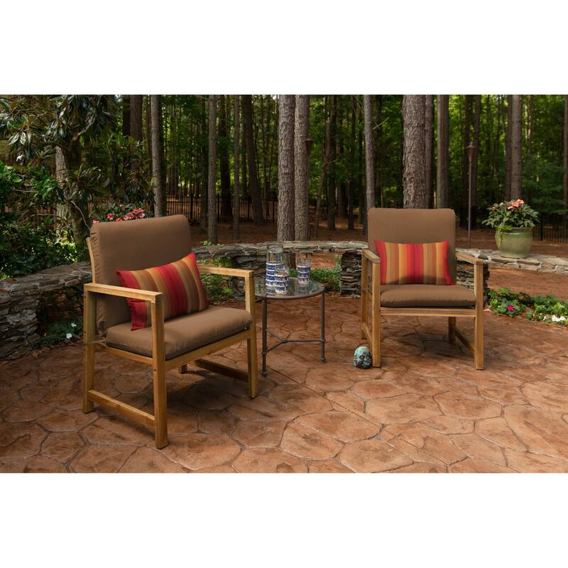 Sunbrella 20x13 Striped Outdoor Lumbar Throw Pillow
