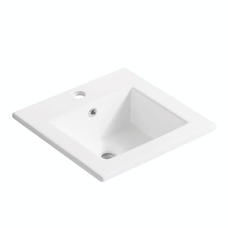 Sleek 16" Wall-Mounted Bathroom Vanity with Sink and Ample Storage