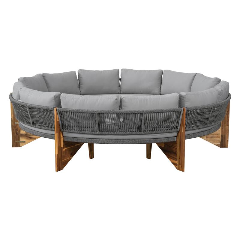 6-Person Outdoor Seating Group with Cushions and Coffee Table by Leisure Zone