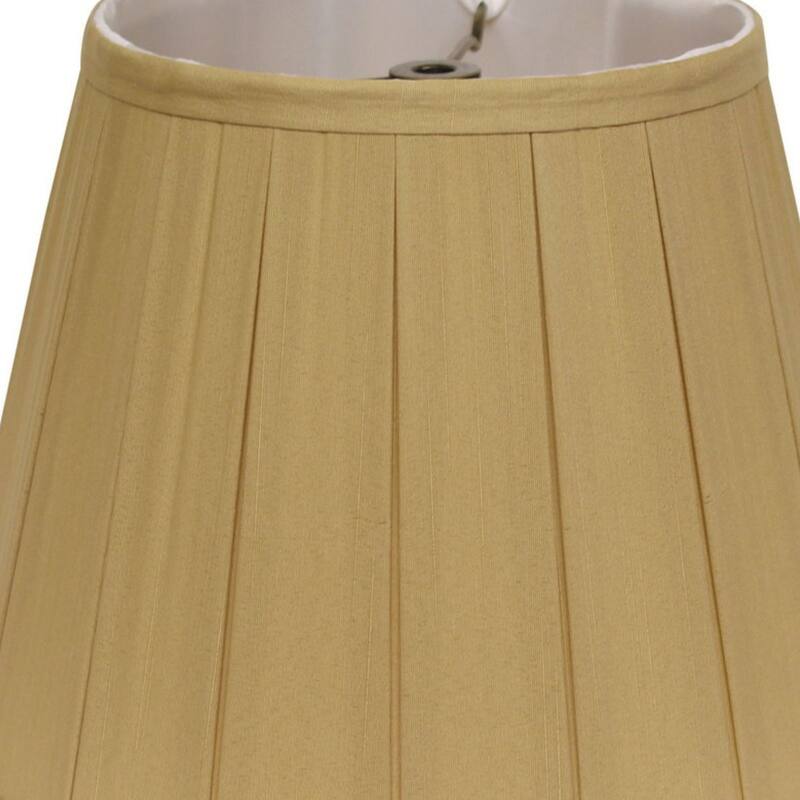 English Box Pleat Softback Lampshade with Washer Fitter, Honey