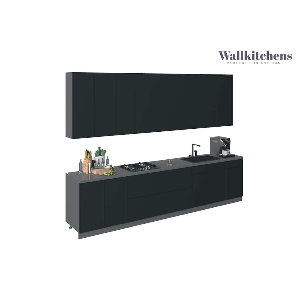 Kitchen Elite Epicure Collection Black Color Base Size 11Ft Wide - 138x24