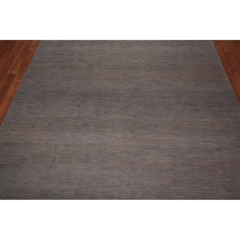 Gray Modern Gabbeh Oriental Area Rug Handmade Dining Room Wool Carpet - 5'8" x 7'11"