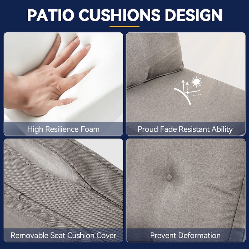 Patio Outdoor Cushions with Removable Cover