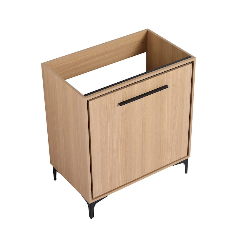 (Base Only) Modern Bathroom Vanity with 2 Doors - 30" W