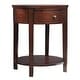 preview thumbnail 13 of 55, Fillmore 1-Drawer Oval Wood Shelf Accent End Table by iNSPIRE Q Modern Espresso