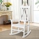 preview thumbnail 25 of 30, Gymax Wooden Rocking Chair Porch Rocker High Back Garden Seat For - See Details