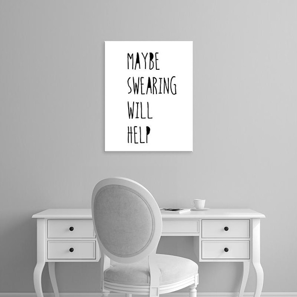 Easy Art Prints Jan Weiss's 'Swearing Helps' Premium Canvas Art